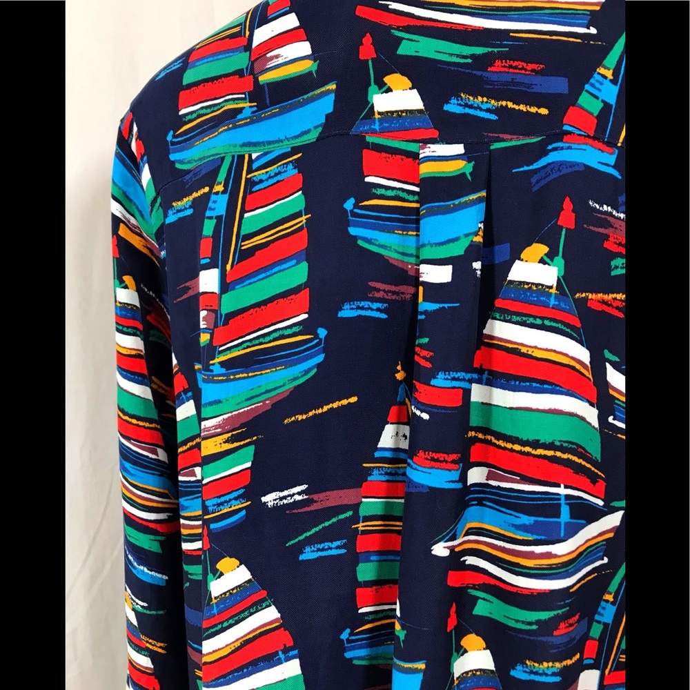 Soft Surroundings "Sail Away Shirt" in Navy Blue